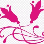 红色花纹 免费PNG素材