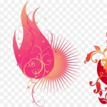 红色火焰花纹矢量 PNG素材下载