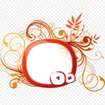 红色花纹播放器 免费PNG素材