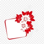 红色边框   红色边  字体框 PNG素材下载