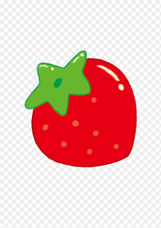 红色简洁草莓