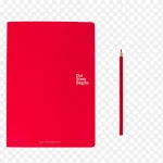 红色作业本红色笔 高清PNG