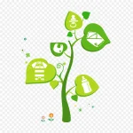 绿色环保插画 PNG素材下载