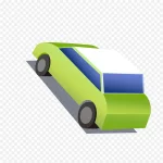 绿色小车子 免费PNG素材