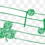 绿色三叶草音符矢量 免费PNG素材