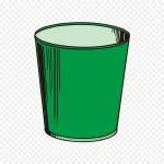 卡通绿色垃圾桶矢量 PNG素材下载