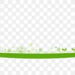 绿色草地和绿色光晕 PNG素材下载