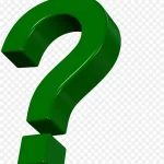 绿色问号 PNG素材下载