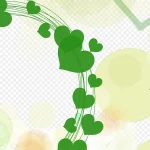 绿色爱心 免费PNG素材