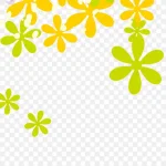 绿色清新小花素材 透明背景PNG