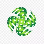 小清新绿色的无污染的标志PNG PNG素材下载