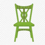 矢量卡通扁平化绿色椅子png 高清PNG