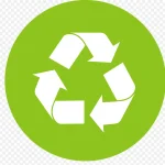 绿色矢量循环标志 透明背景PNG