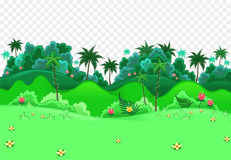 卡通绿色能源基地