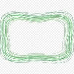 线条绿色边框 透明背景PNG