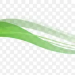 绿色丝带 PNG素材下载