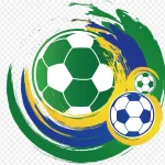 绿色圈圈绿色足球 透明背景PNG