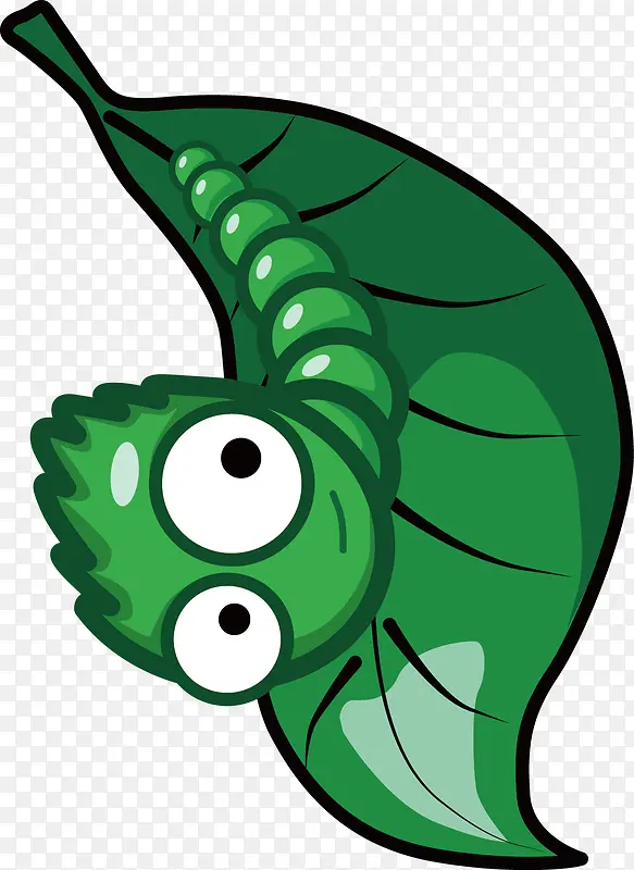 毛毛虫装饰绿色