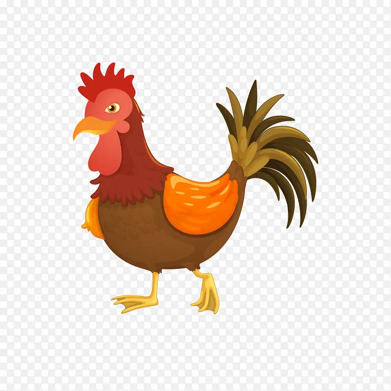 可爱大公鸡免抠素材