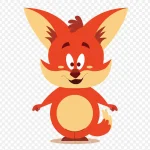 可爱的卡通狐狸设计矢量图 免费PNG素材