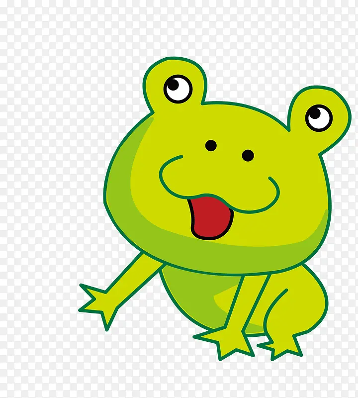 矢量卡通简洁扁平化可爱青蛙