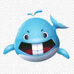 可爱海豚 透明背景PNG