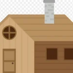 田园可爱木屋手绘 透明背景PNG