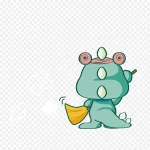 矢量卡通绿色可爱小恐龙 PNG素材下载