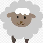 可爱绵羊图标矢量图 透明背景PNG