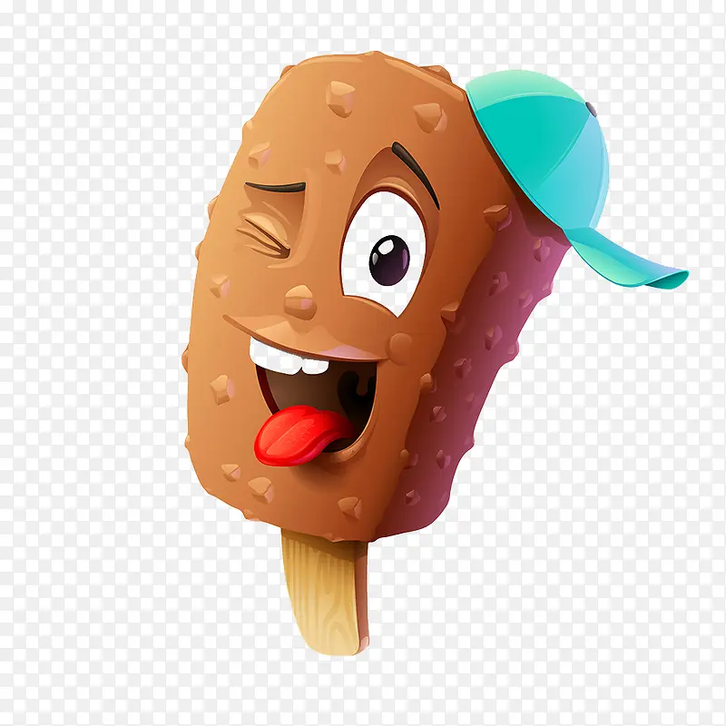 可爱的卡通棒冰