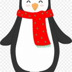 可爱节日企鹅矢量图 PNG素材下载