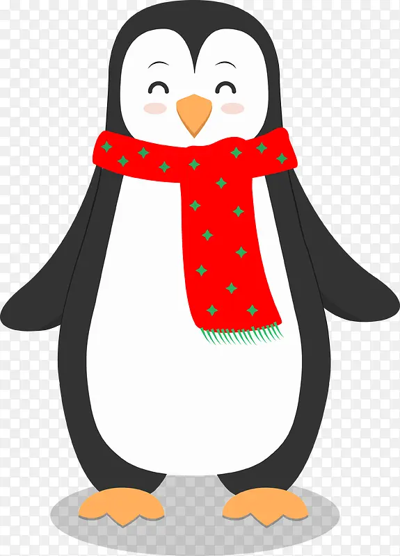 可爱节日企鹅矢量图