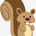 可爱松鼠插图矢量图 PNG素材下载