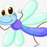 可爱蚊子矢量图 透明背景PNG