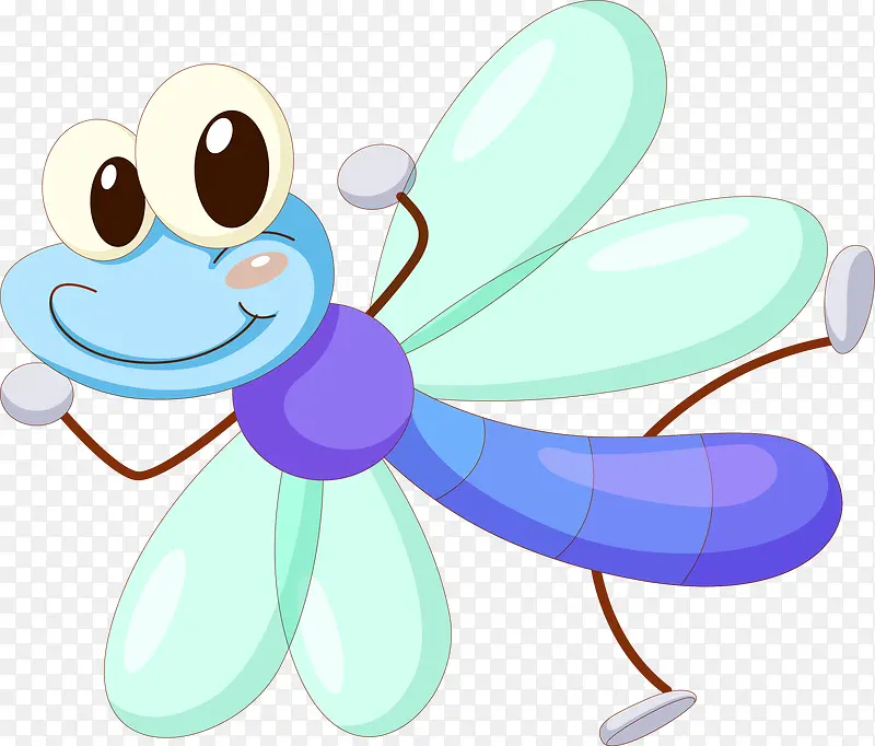 可爱蚊子矢量图
