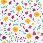 矢量图可爱黄花花纹 PNG素材下载