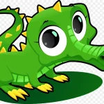 可爱卡通鳄鱼矢量图 PNG素材下载