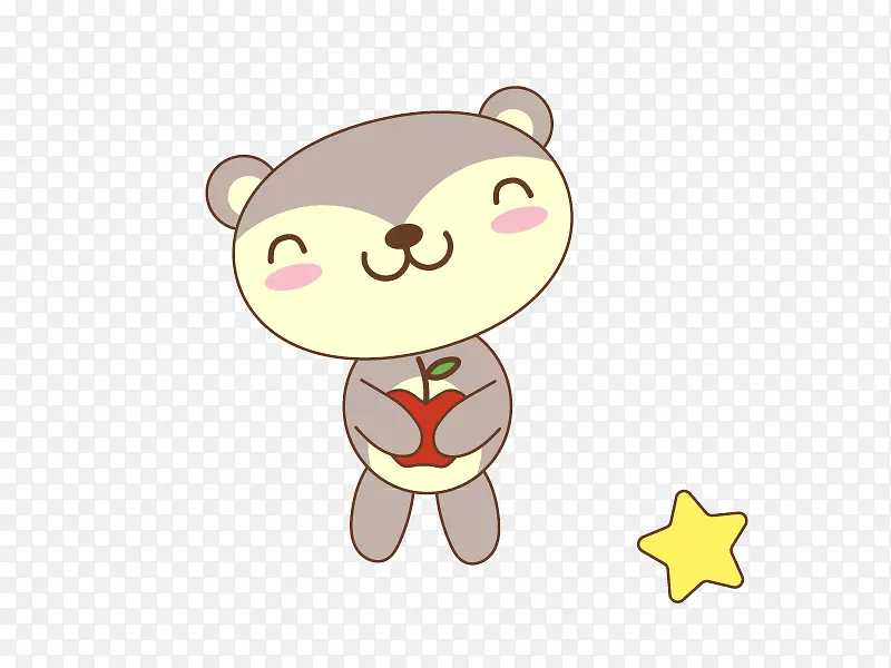 可爱小熊卡通矢量素材