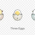 可爱鸡蛋图标 透明背景PNG