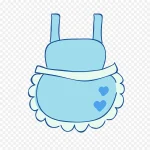 蓝色可爱围裙 PNG素材下载