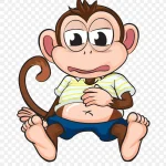 可爱卡通猴子 PNG素材下载