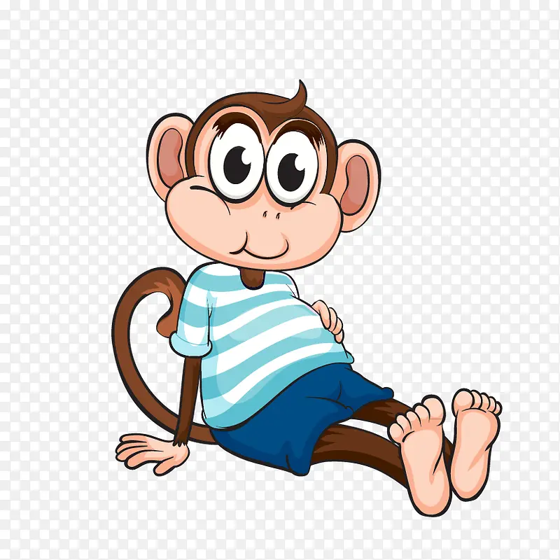 可爱卡通猴子