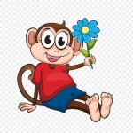 可爱卡通猴子 高清PNG