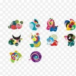 可爱卡通十二生肖 透明背景PNG