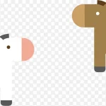 可爱木马背景素材 高清PNG