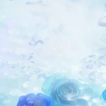 蓝色梦幻花朵背景 免费PNG素材