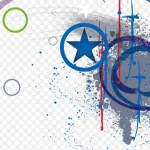 蓝色炫彩背景 免费PNG素材