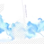 蓝色彩绘 高清PNG