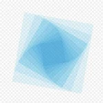 蓝色旋转方块 免费PNG素材