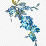 蓝色喇叭花 高清PNG